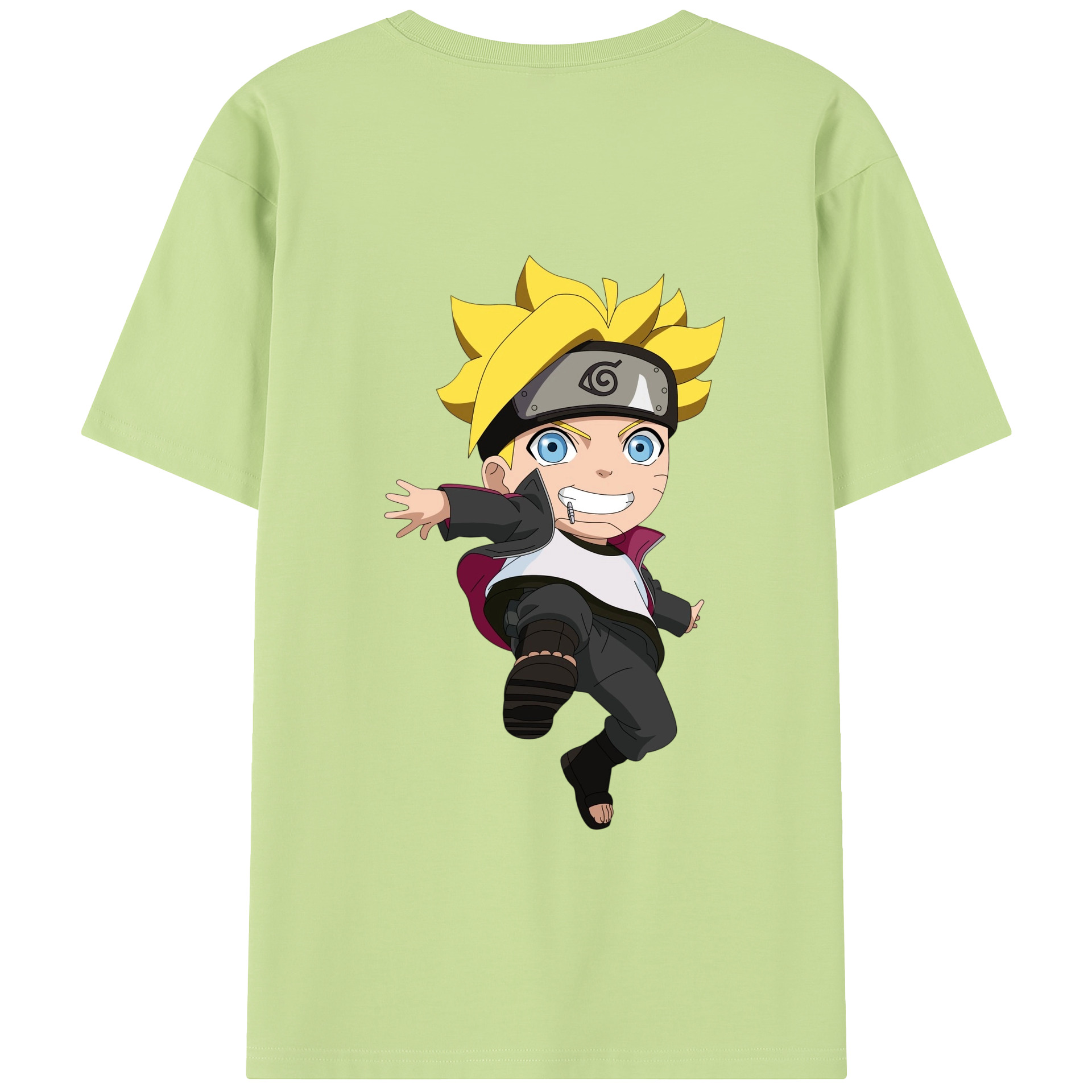 （画像用） NARUTO -ナルト- うずまき ボルト Uzumaki Boruto 綿100％半袖Tシャツ（背面プリント）